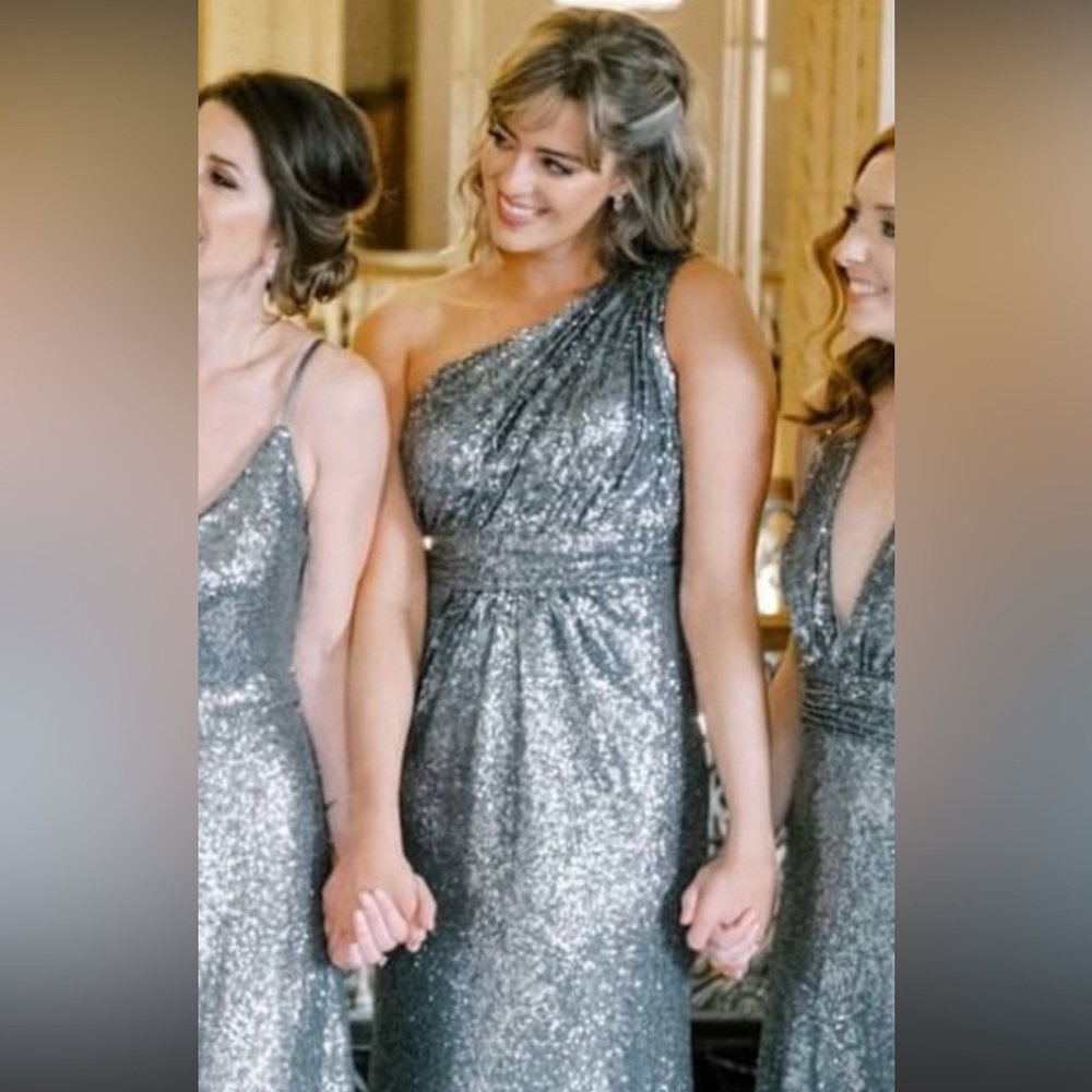 Revelry Starla bridesmaid dress. Size 20. Charcoal sequins